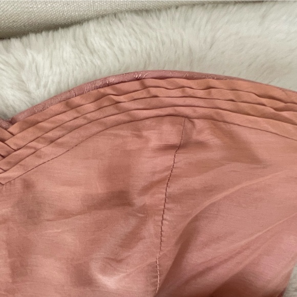 Strapless pink cotton and silk mini dress - Picture 8 of 10